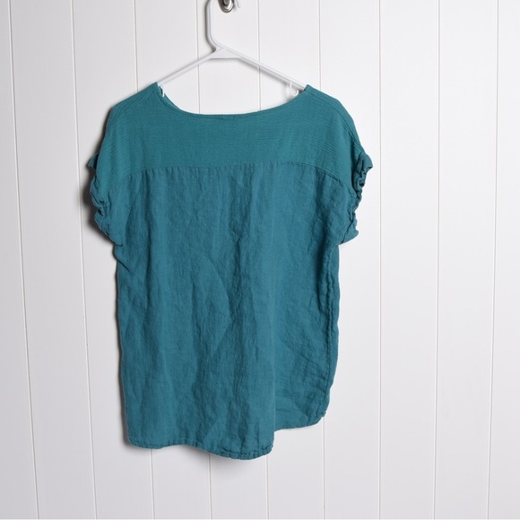 Bella Umbra Women’s 100% linen short sleeve top, size M, made in Italy - Picture 3 of 9